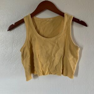 yellow cropped tank | size: S